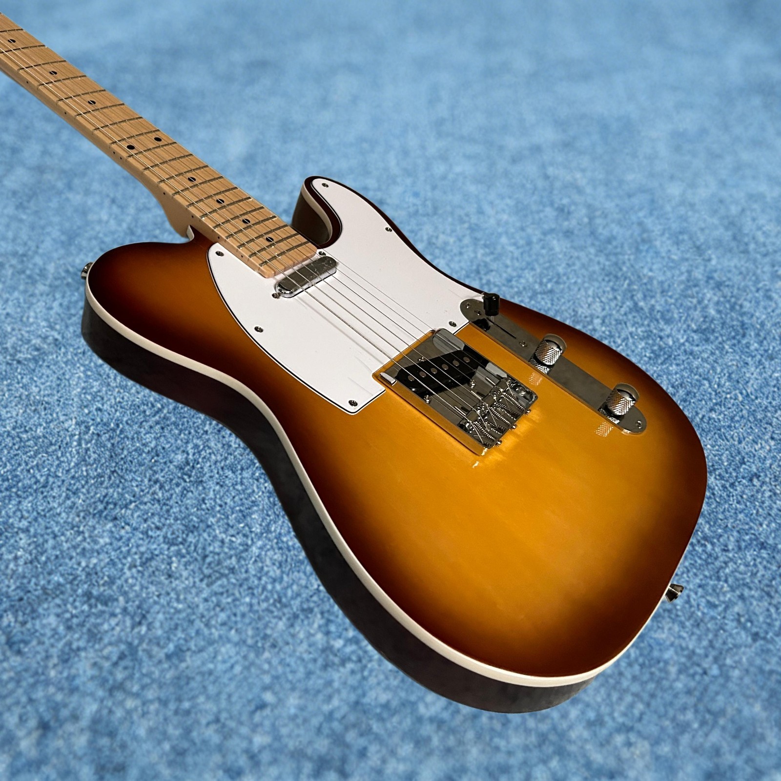 Tele Electric Guitar Vintage Sunburst Color Single Binding Maple Fretboard
