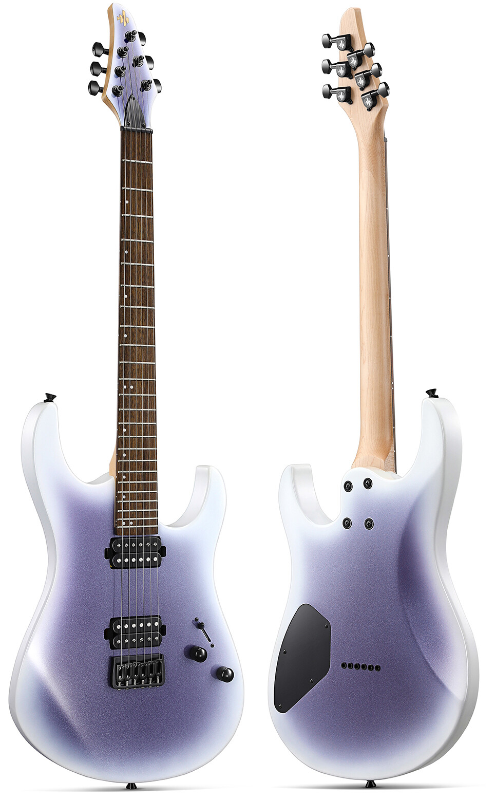 Donner DMT-100 Metal Electric Guitar 24 Fret With Gig Bag Purple Gloss HH Pickup