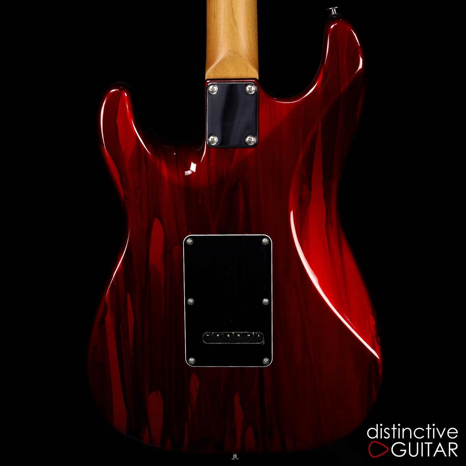 SUHR CLASSIC S CUSTOM – CANDY APPLE RED DRIP FINISH – HSS W/ ROASTED MAPLE NECK