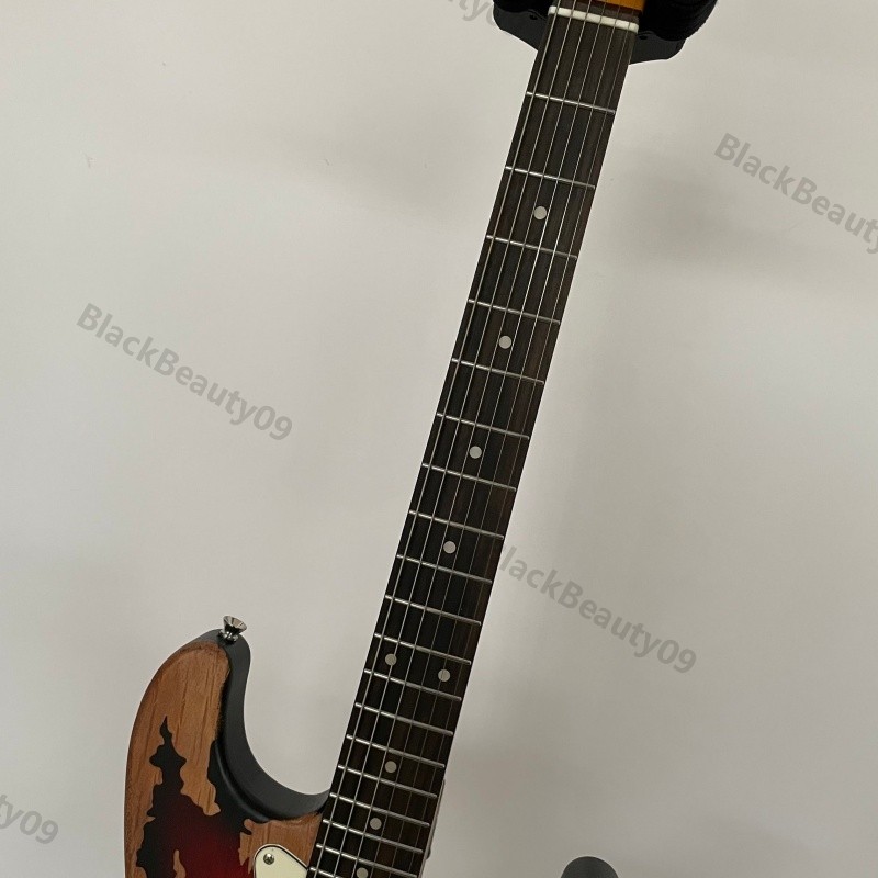 Heavy Aged Custom Electric Guitar Bone Nut Stainless Rounded Fret Alder Body