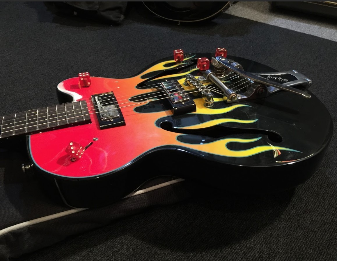 Acoustic Electric Guitar Epiphone HELL KAT Laminated Maple Body S/N U05102174