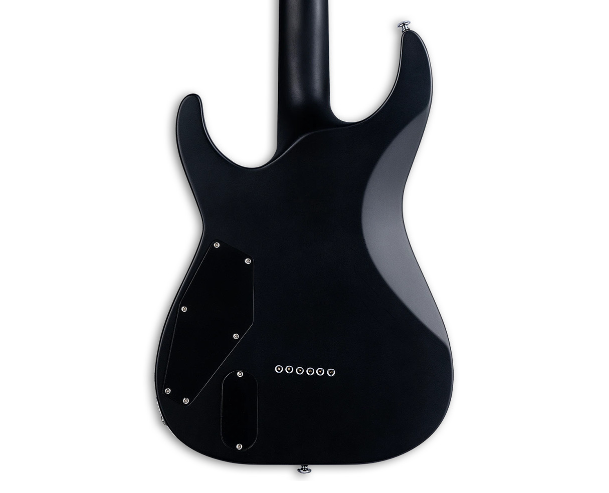 ESP LTD MH-1000NT BB Electric Guitar – Black Satin w/Silver Bold Binding