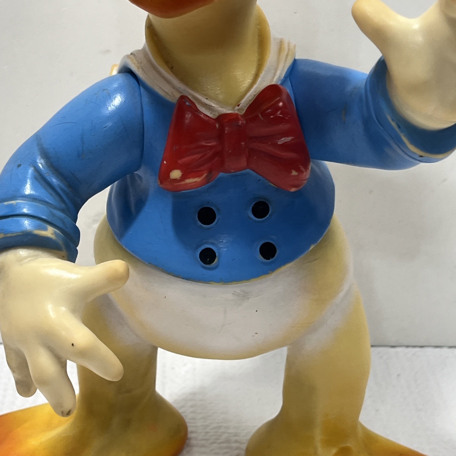 VINTAGE Disney Donald Duck Squeak Toy Large 10” LEDRAPLASTIC LEDRA 1962 Rare