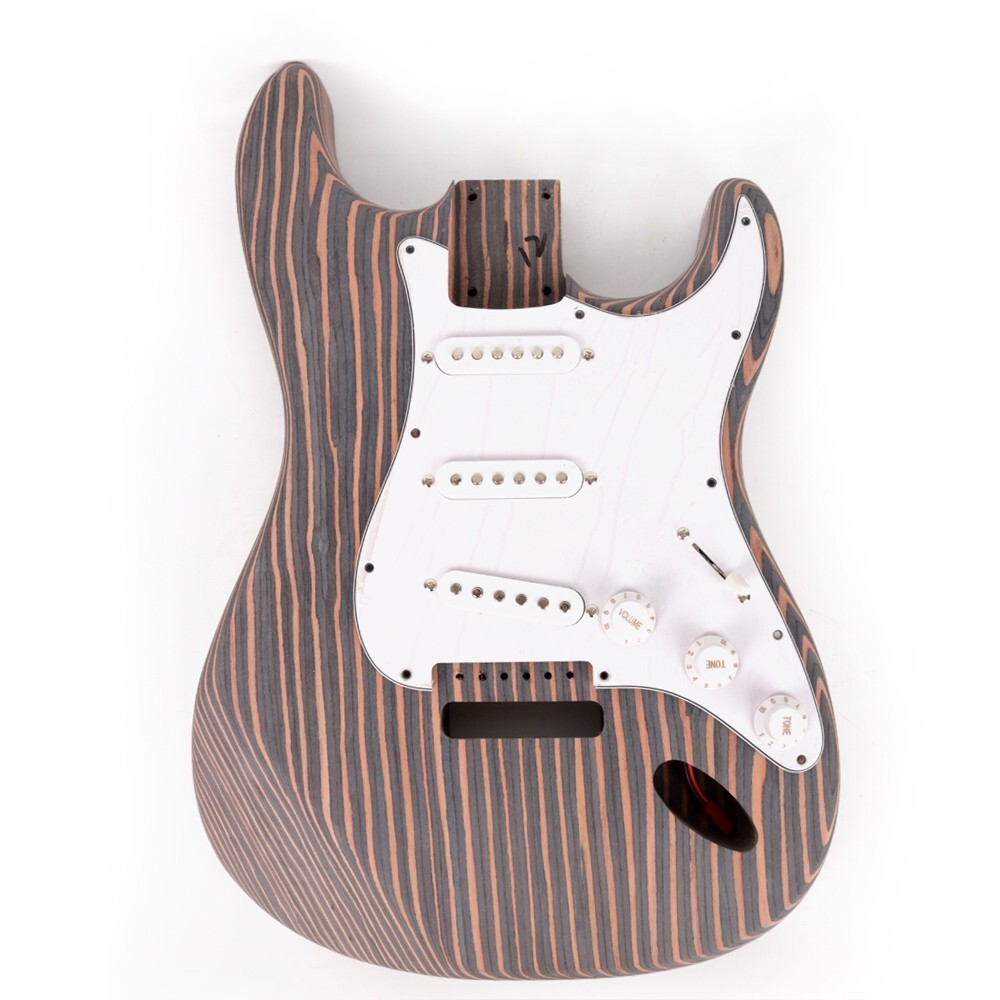 2025 DIY 6 Six String Electric Guitar Kit Zebrawood Body Neck Fingerboard