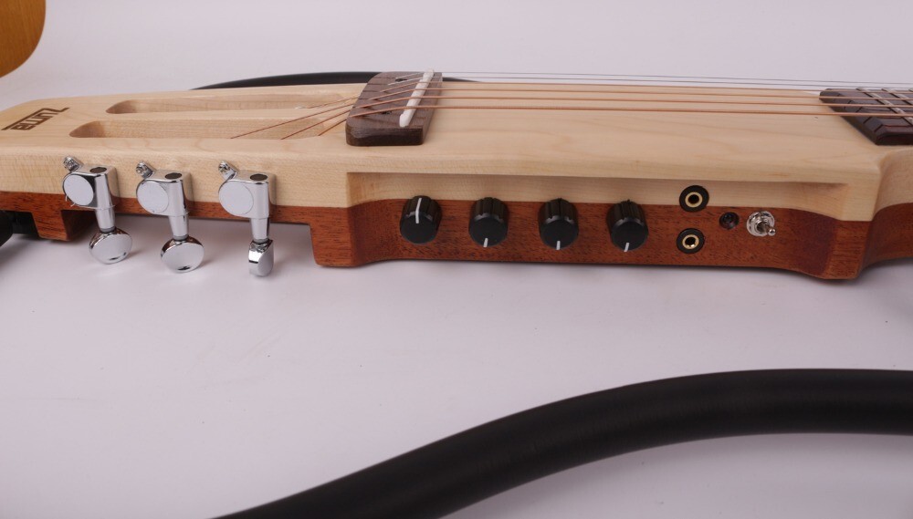 Left Hand Built in effect Headless electric acoustic guitar silent travel