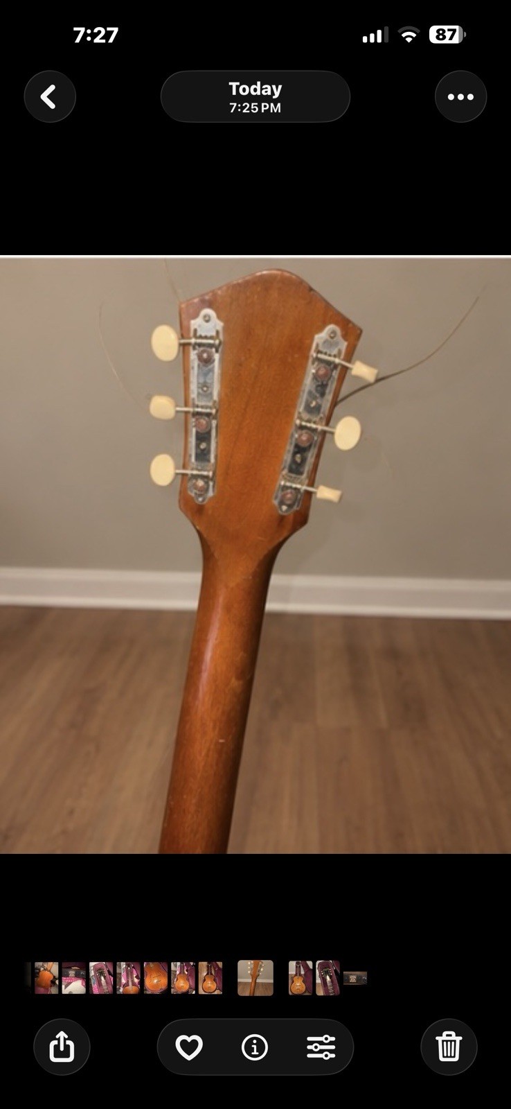 Vintage Harmony Patrician Archtop Acoustic Guitar With Original Hard Case