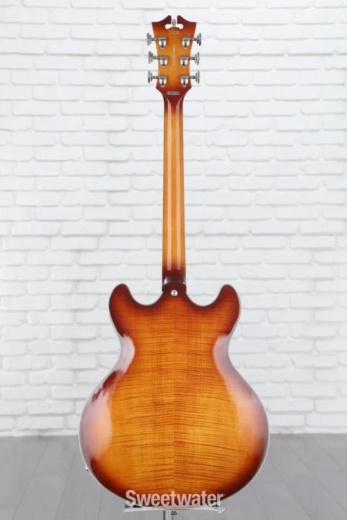 D’Angelico Premier DC Electric Guitar – Dark Iced Tea Burst with Stopbar