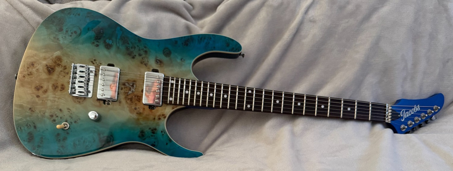 Ibanez Style Electric Guitar Built Hand Wound Pickups/ USA Stunning/ Video