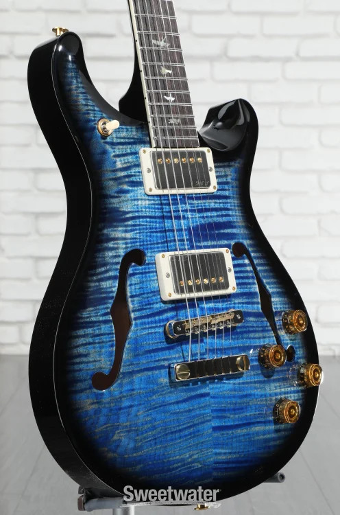 PRS McCarty 594 Hollowbody II 10-Top Electric Guitar – Faded Blue Jean