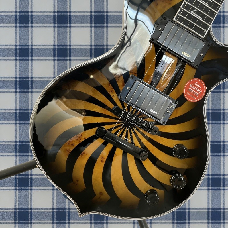 Charcoal Burst Buzzsaw Audio Grail Electric Guitar bone nut rosewood fretboard