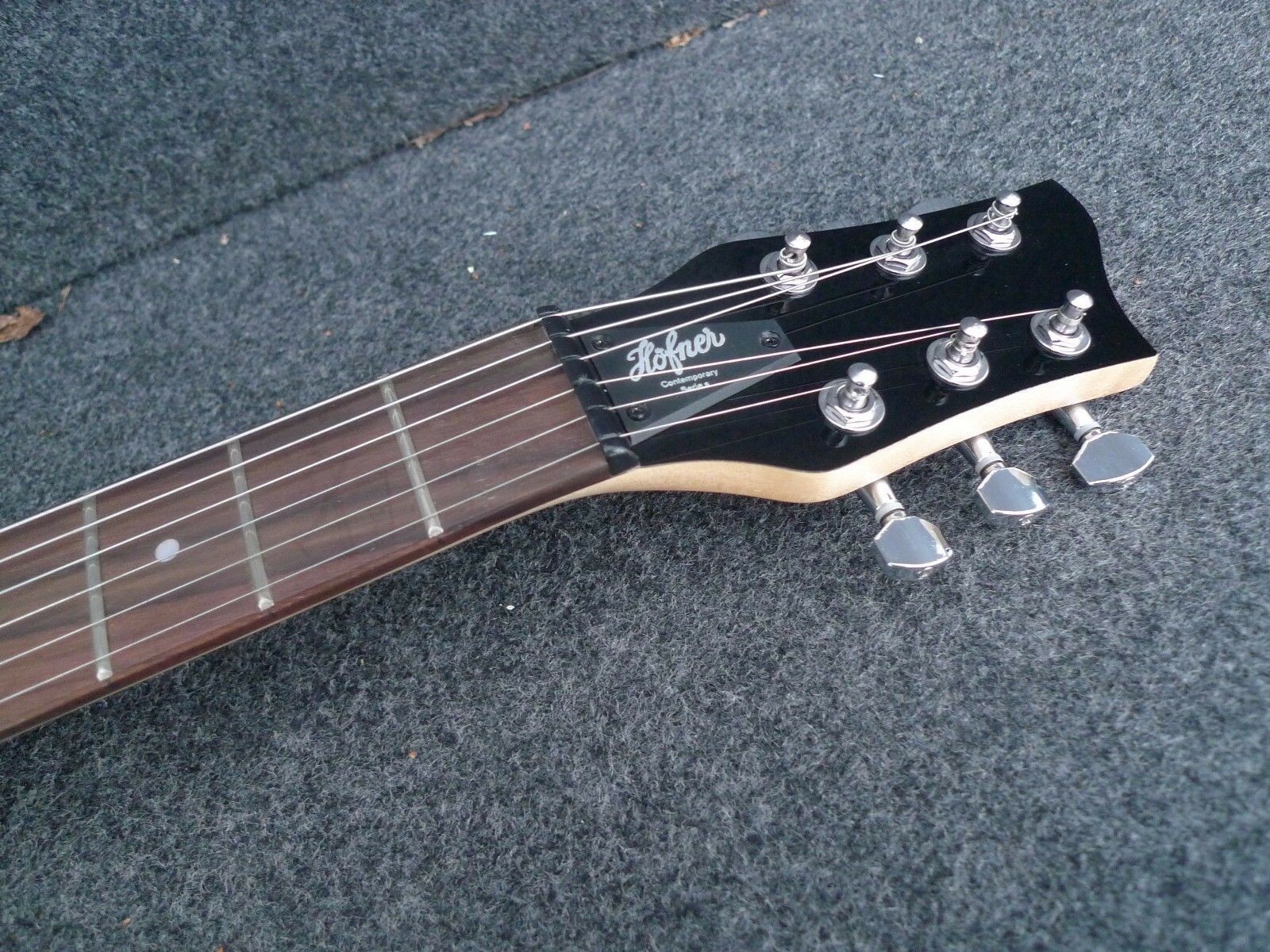 HOFNER HCT-SH-SS SHORTY TRAVEL Electric Guitar METALIC SILVER SPARKLE & Gig Bag