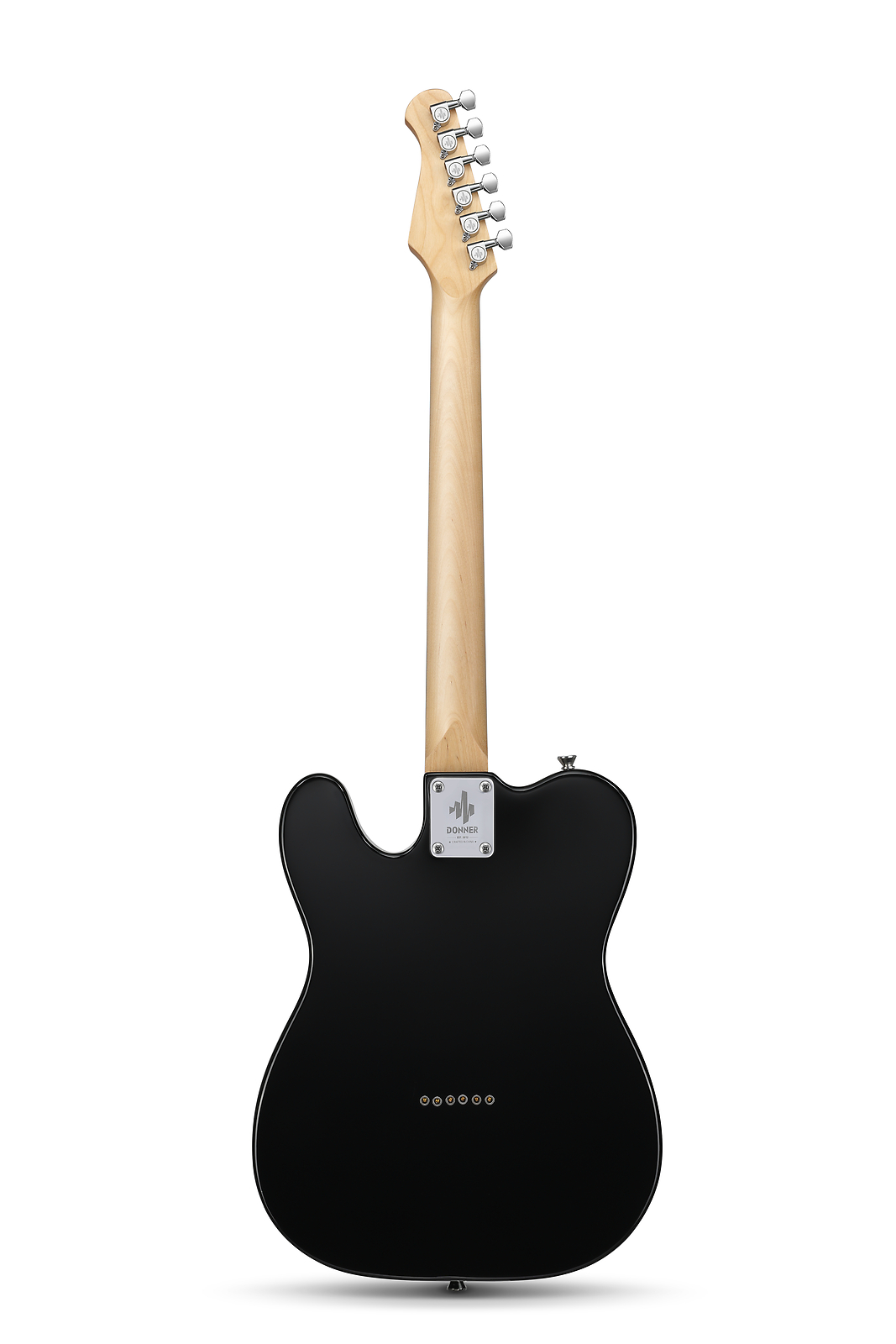 Donner DTL-100 Full Size Tele Electric Guitar Glossy Black Solid Body S-S Pickup