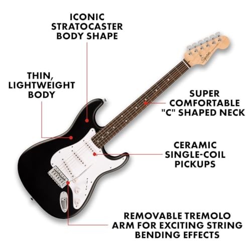 Squier by Fender Debut Collection™ Stratocaster® Electric Guitar, Laurel Fingerb