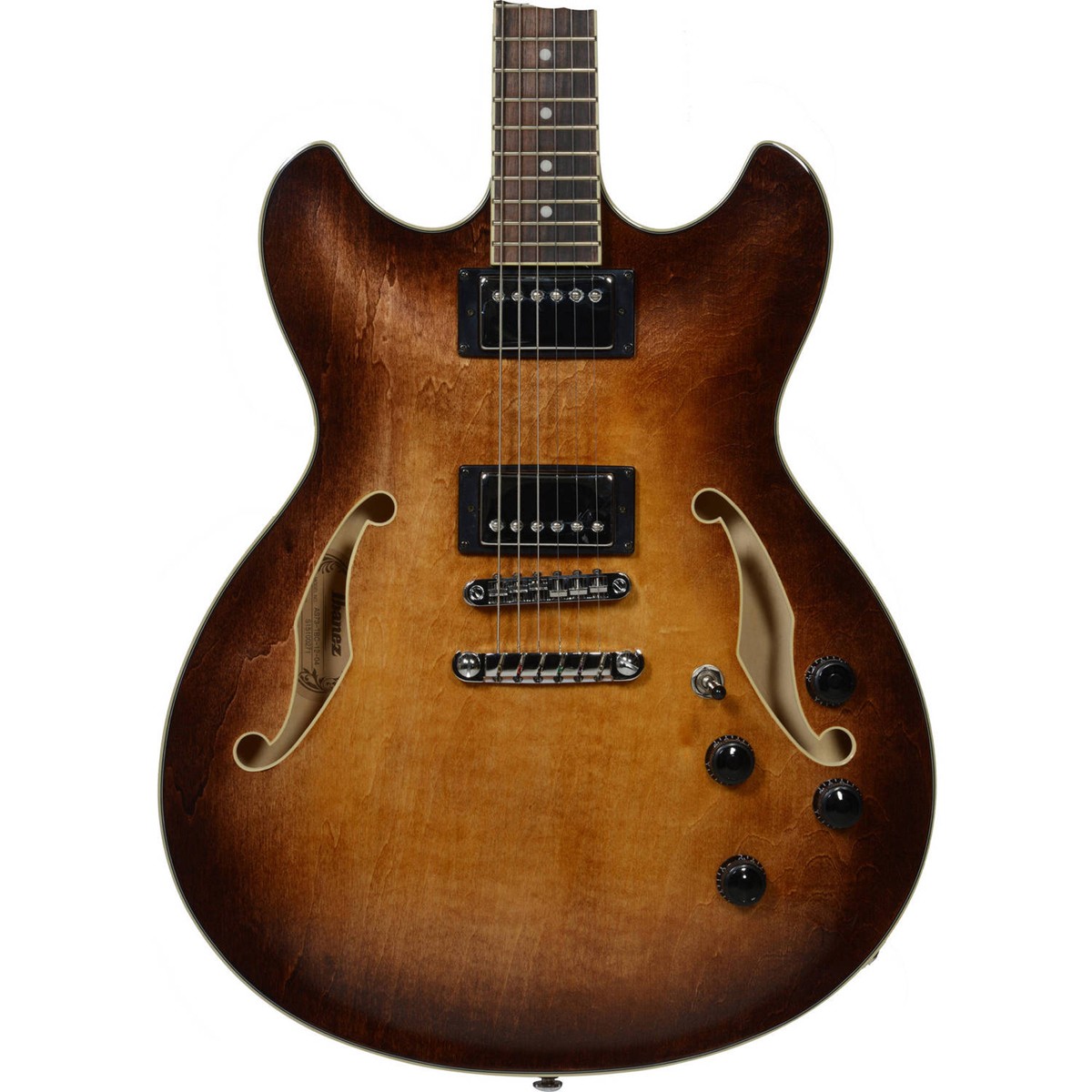 Ibanez Artcore AS73 Semi-Hollow Electric Guitar, Bound Rosewood, Tobacco Brown