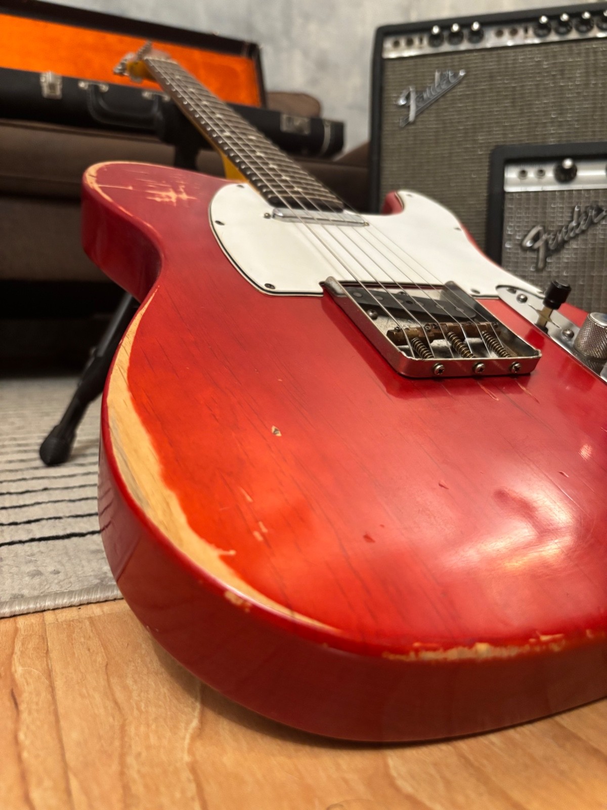 Fender Telecaster 1963 Rare Limited Run Trans Red Model Feather light at 7.4LB