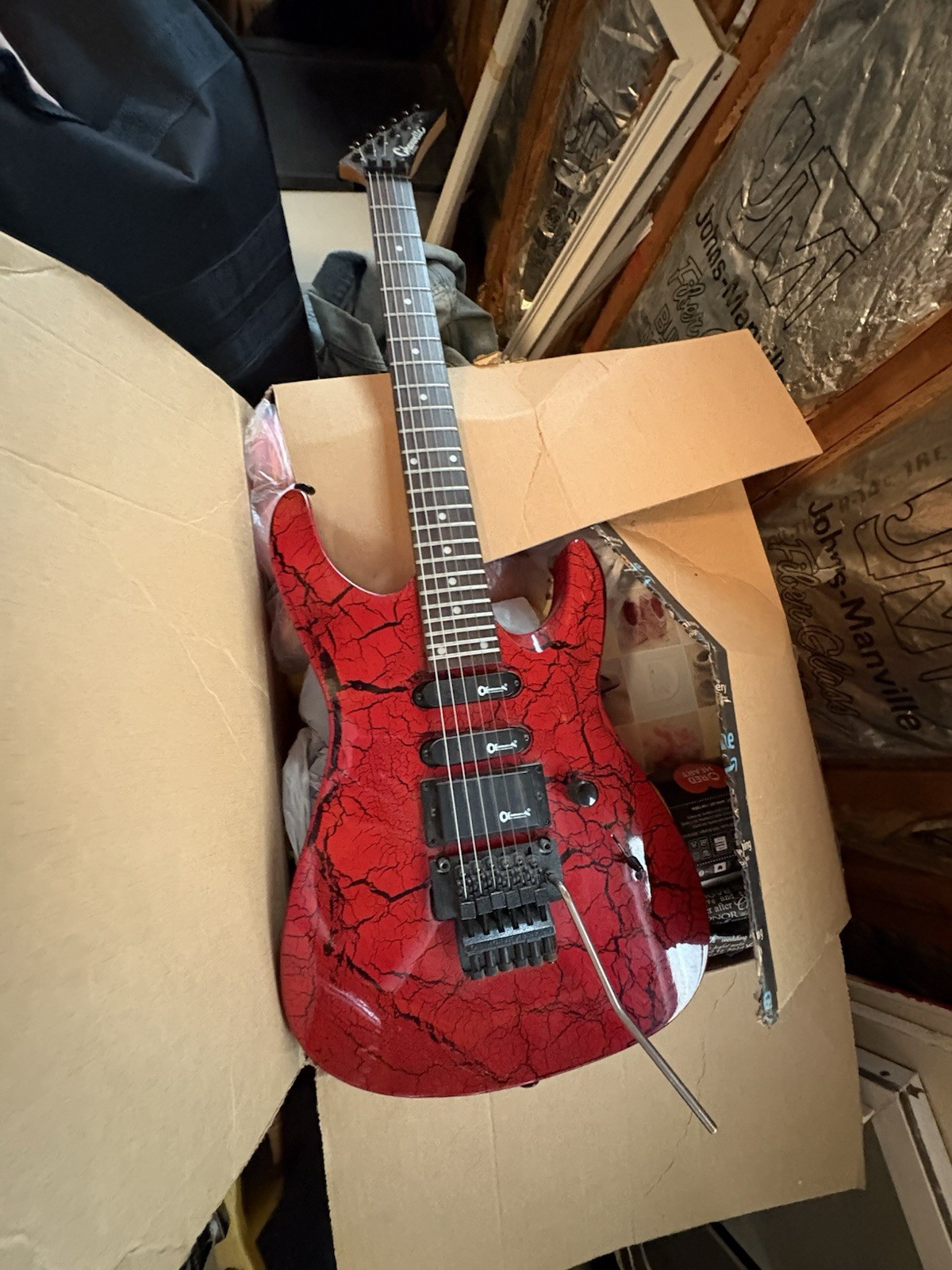 Red Crackle Charvel Charvette