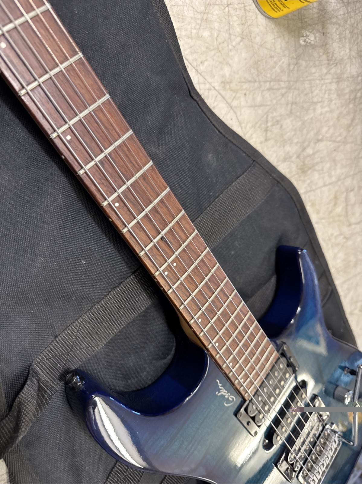 Godin Freeway Classic Electric Guitar Blue Flame Top USA & Canada HSH Nice!