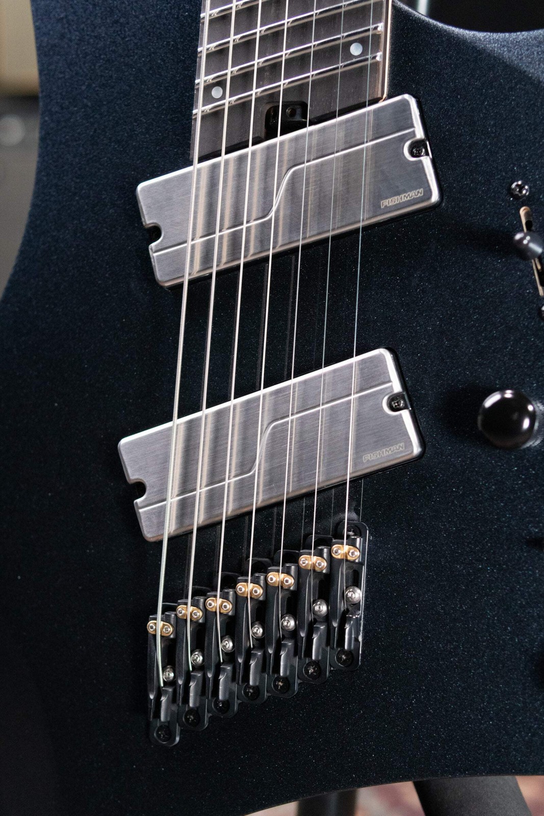 Ibanez Alpha A527 Multi-scale 7-string Electric Guitar – Iron Pewter with Gig Ba