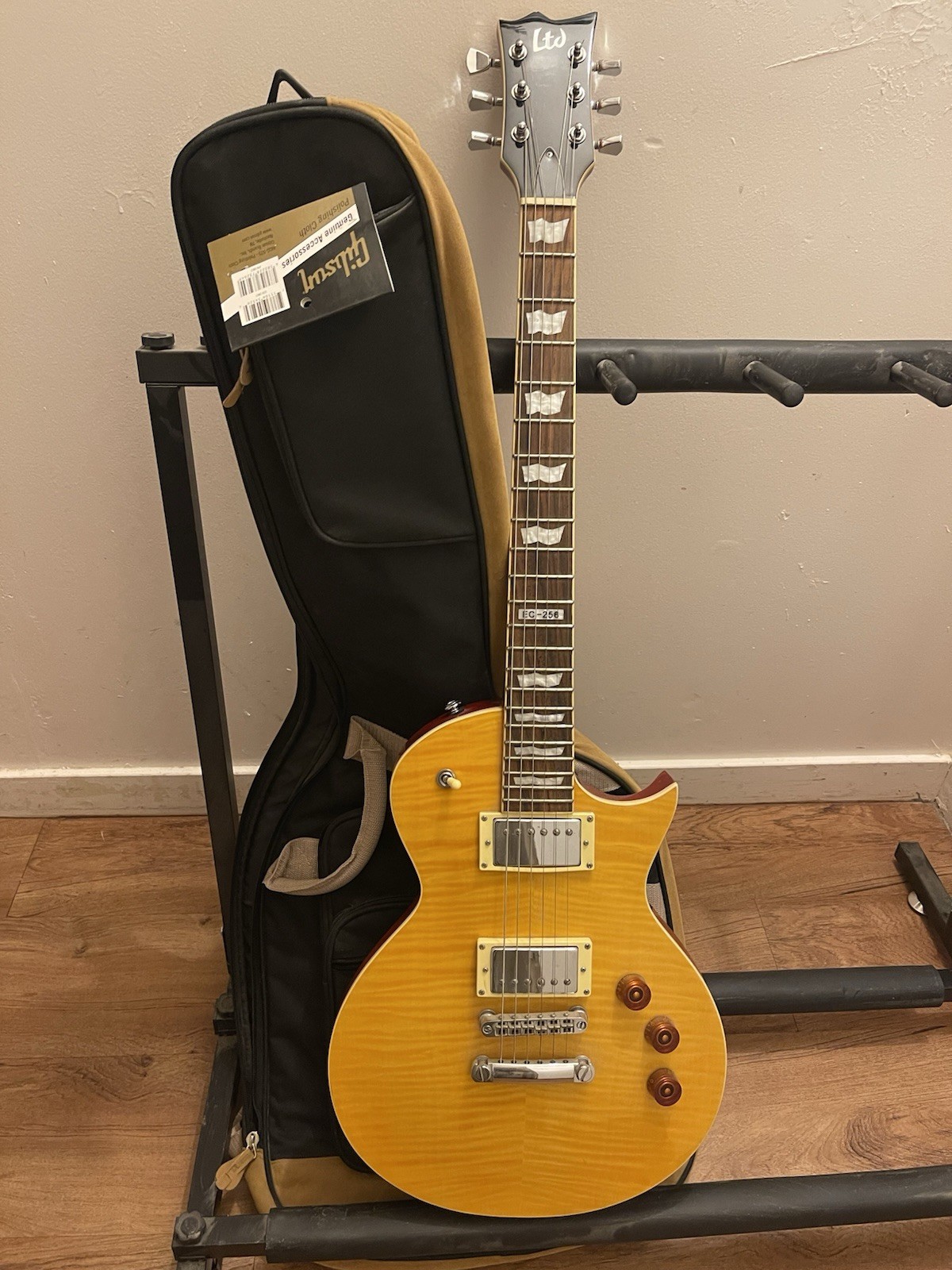 ESP LTD EC-256 FM Les Paul Inspired Guitar Lemondrop With Bag Gibson Cloth Burst