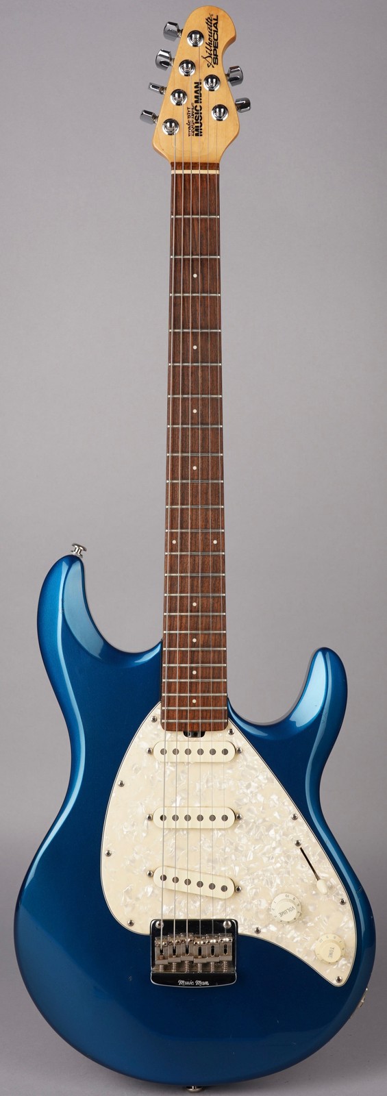 Ernie Ball Music Man USA Silhouette Special SSS Hardtail – 2000 – Blue Pearl
