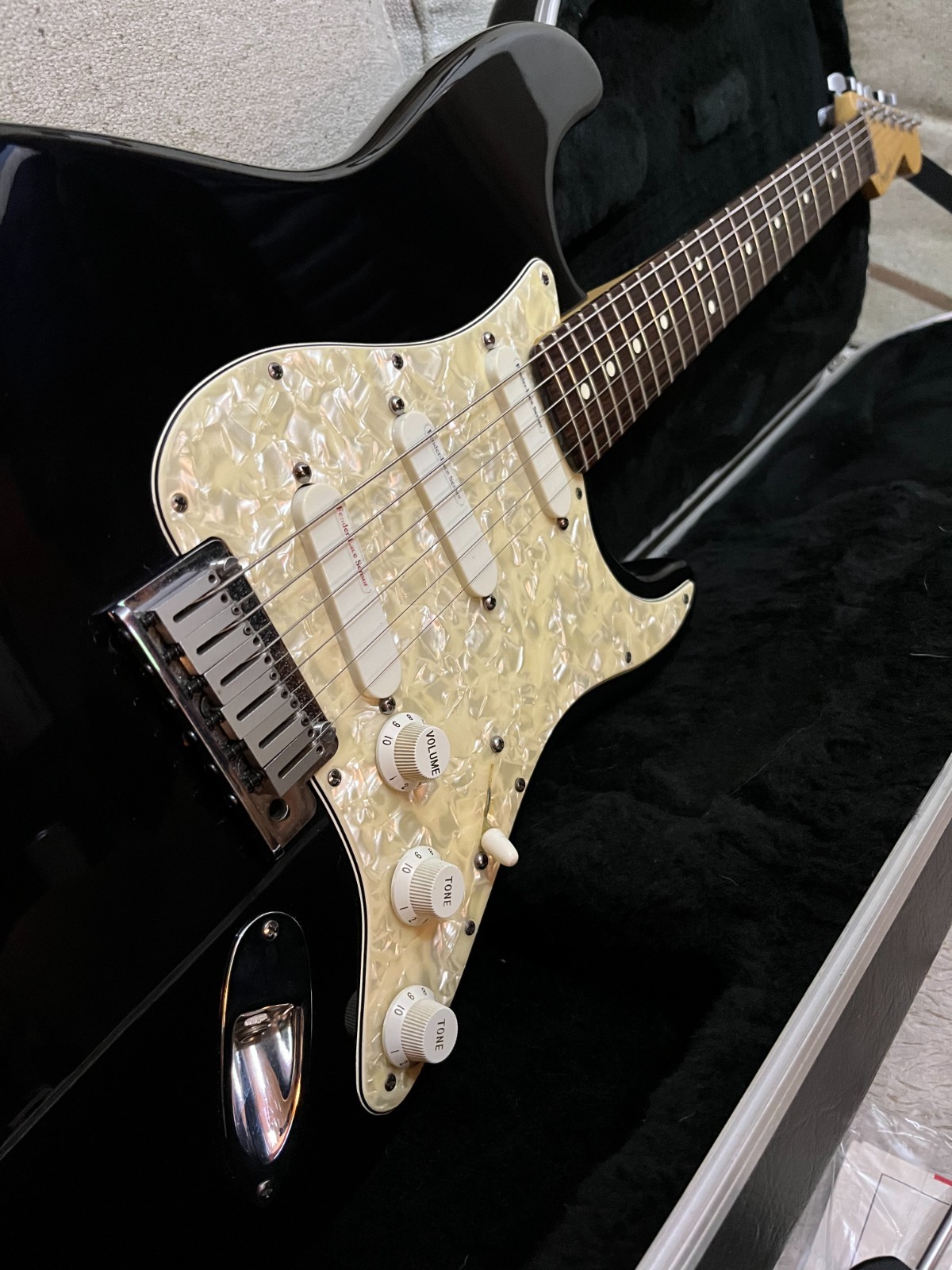 1996 Fender Strat Plus Deluxe Mystic Black with Case