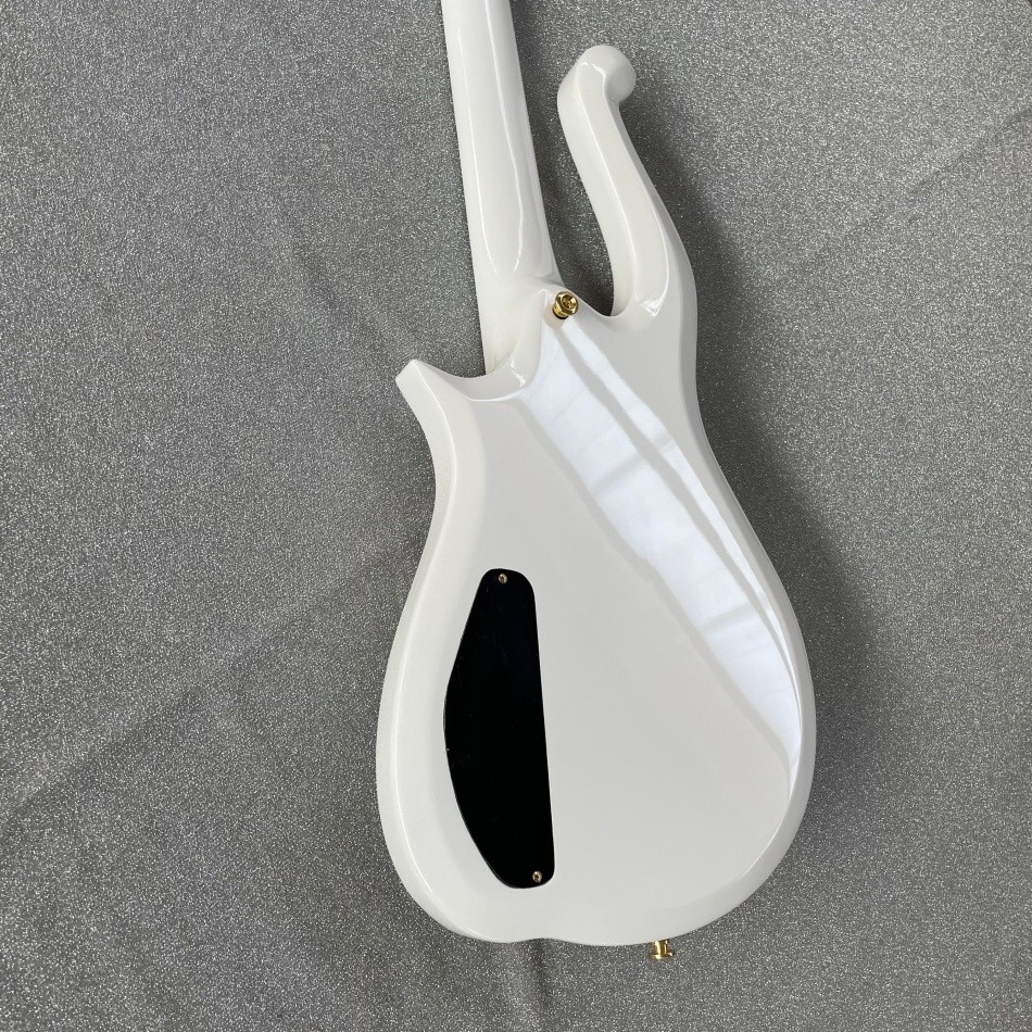 Classic Cloud White Electric Guitar Pearl White Mahogany Body Gold part freeship