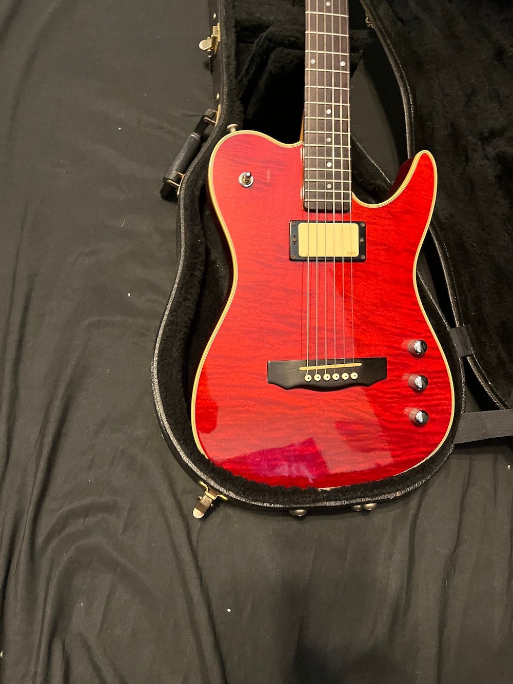 1994 Guild Crossroads CR01 Acoustic/Electric Guitar Red Flame Top #1 of 97 Made