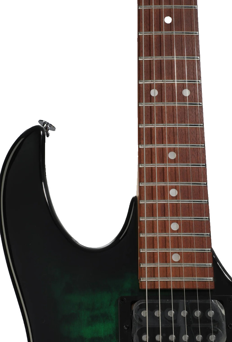 Ibanez Gio GRX70QA Electric Guitar – Transparent Emerald Burst