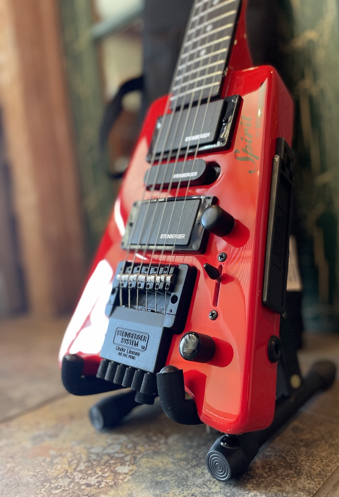 Steinberger Spirit GT-Pro HSH Electric Guitar in Hot Rod Red w/ Steinberger Bag