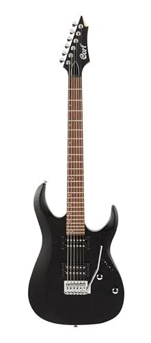 Cort X100OPBK X Series 100 Double Cutaway Electric Guitar. Open Pore Black