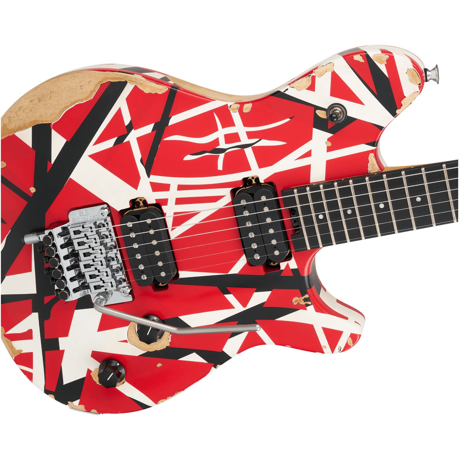 EVH Wolfgang Striped Electric Guitar with Ebony Fingerboard (Red w/ Stripes)