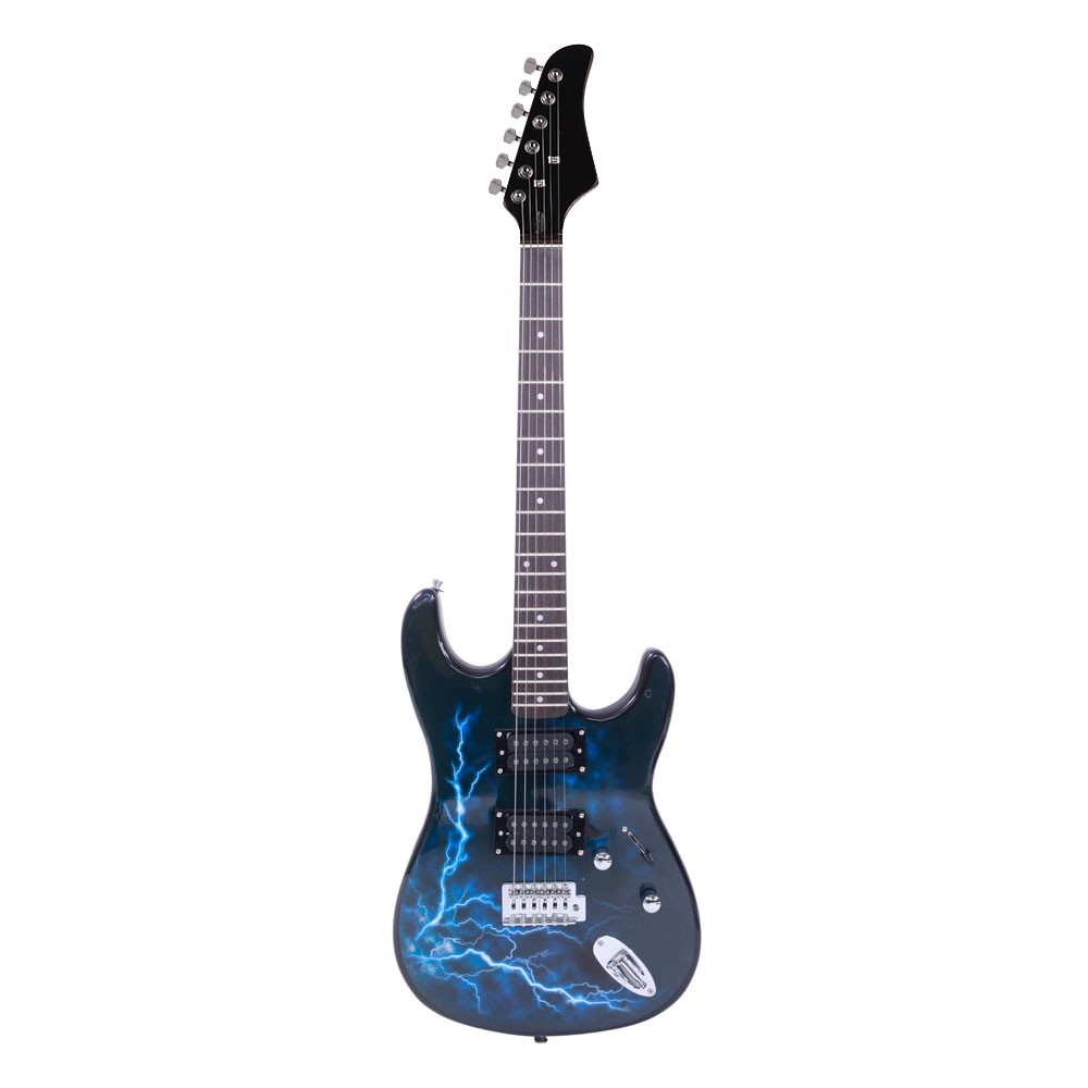 Lightning Style Electric Guitar with Power Cord/Strap/Bag/Plectrums
