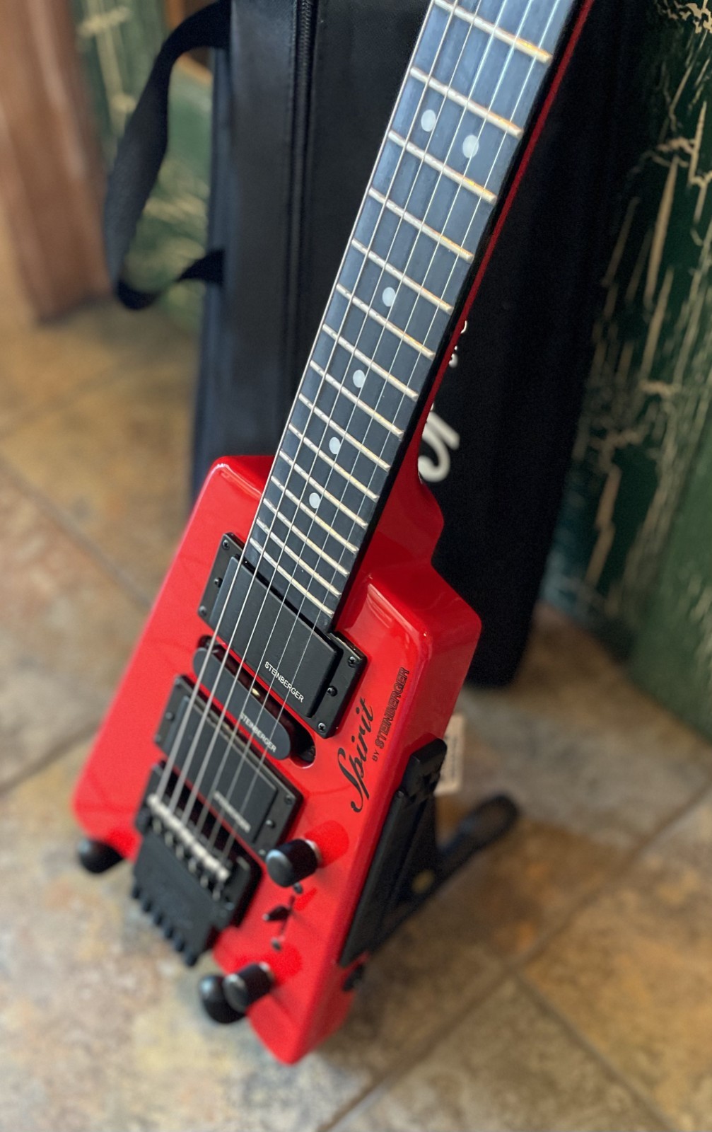 Steinberger Spirit GT-Pro HSH Electric Guitar in Hot Rod Red w/ Steinberger Bag