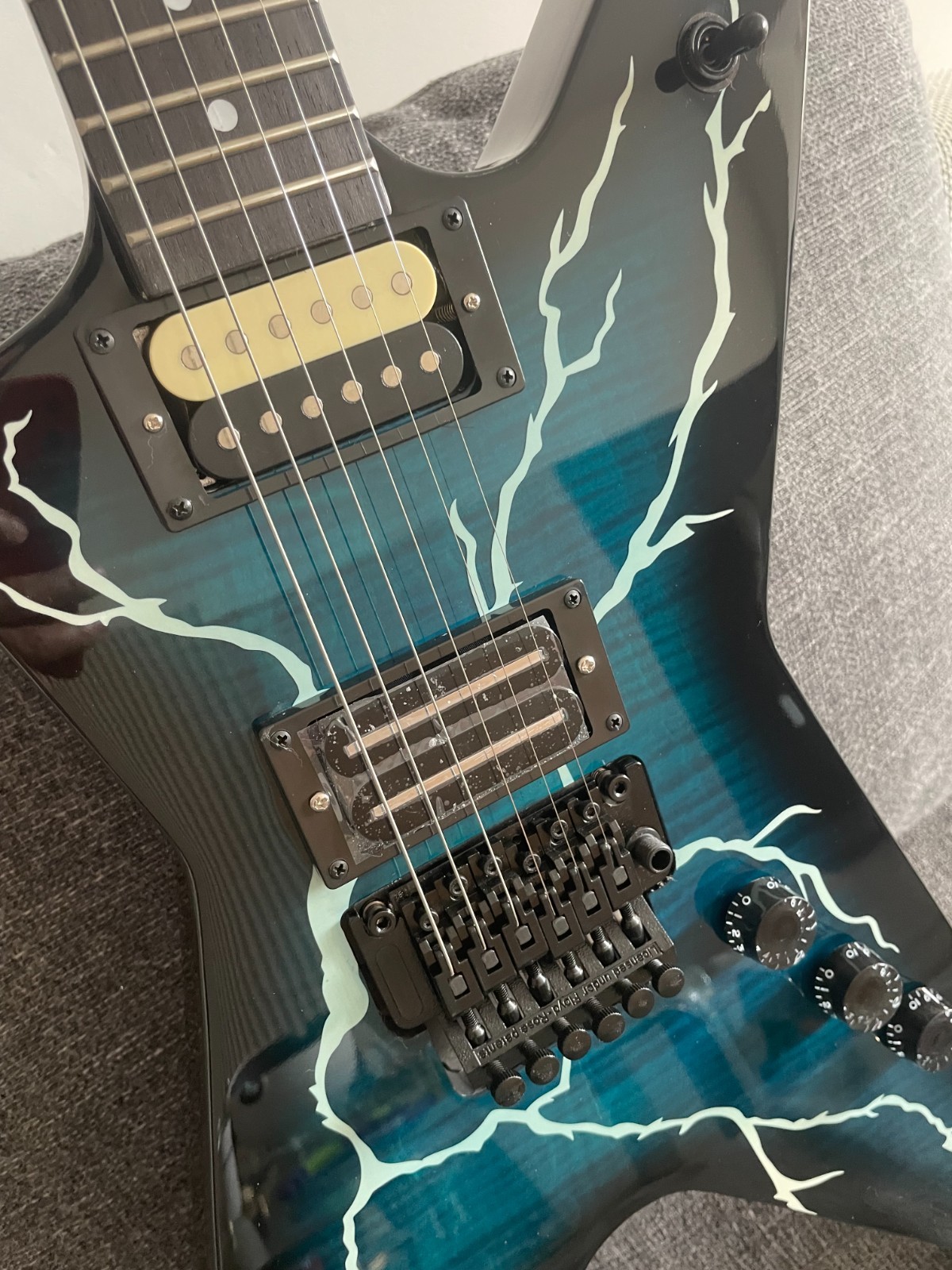 Dimebag Darrell Signature Electric Guitar Flame Maple Top lightning pattern