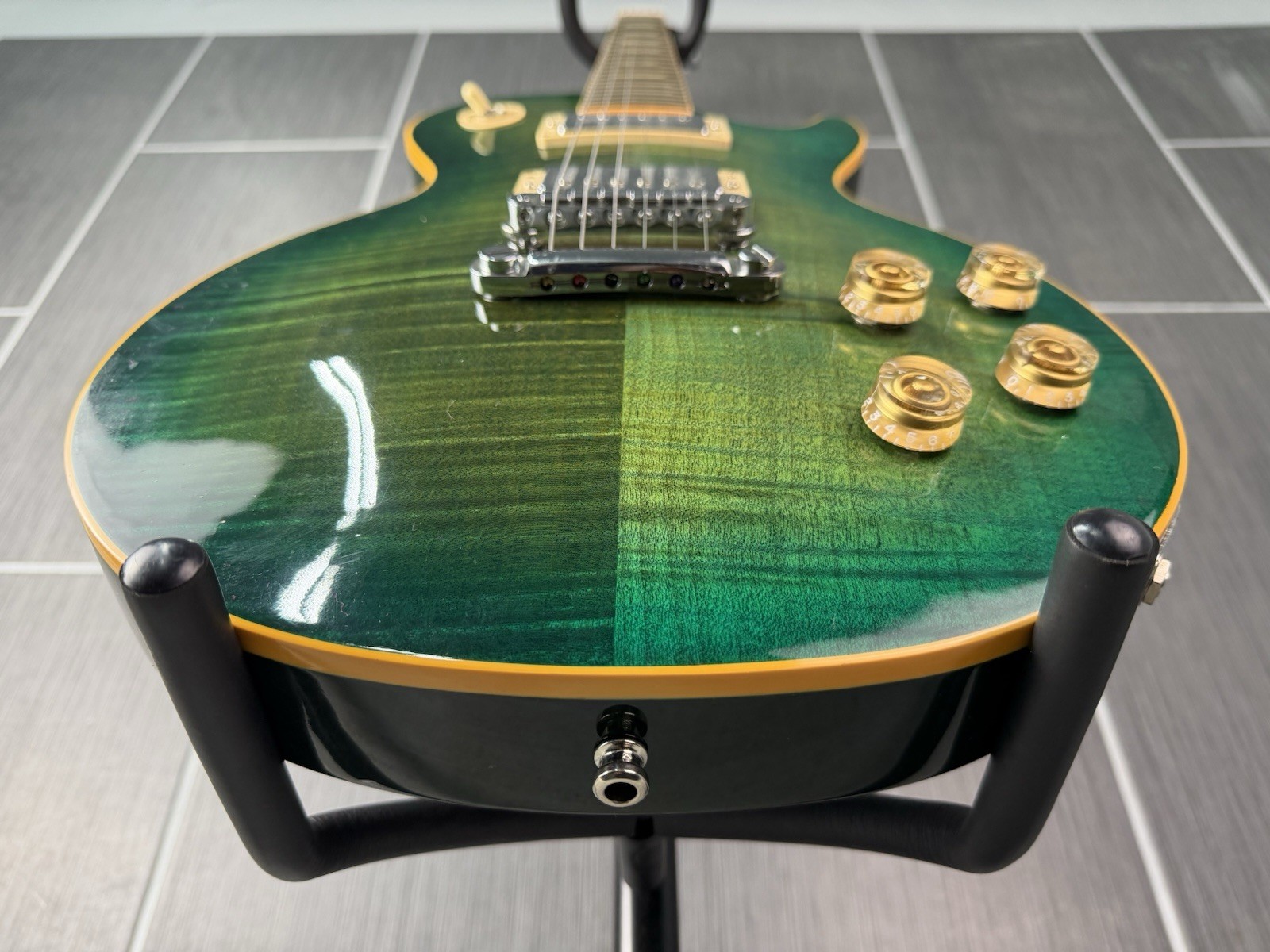 2014 Gibson Les Paul Traditional 120th Anniversary Ocean Blue Flame Top w/ Case