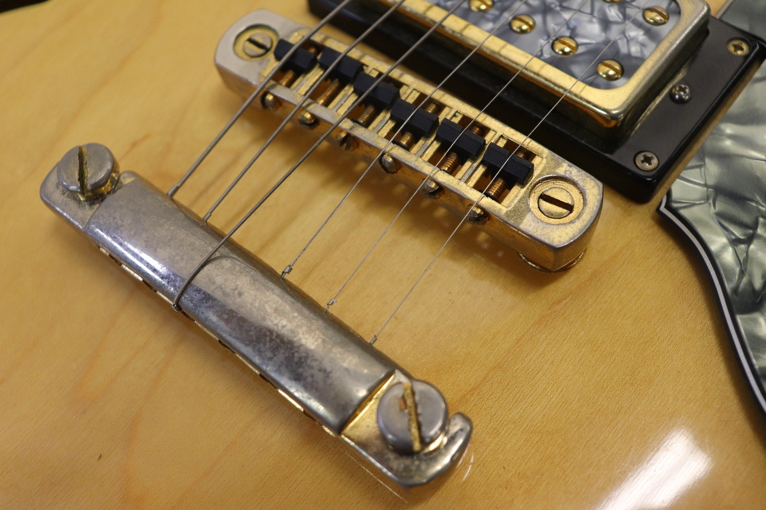 1994 EPIPHONE Sheraton II Antique Natural Korea Samick Semi-Hollow Guitar OHSC