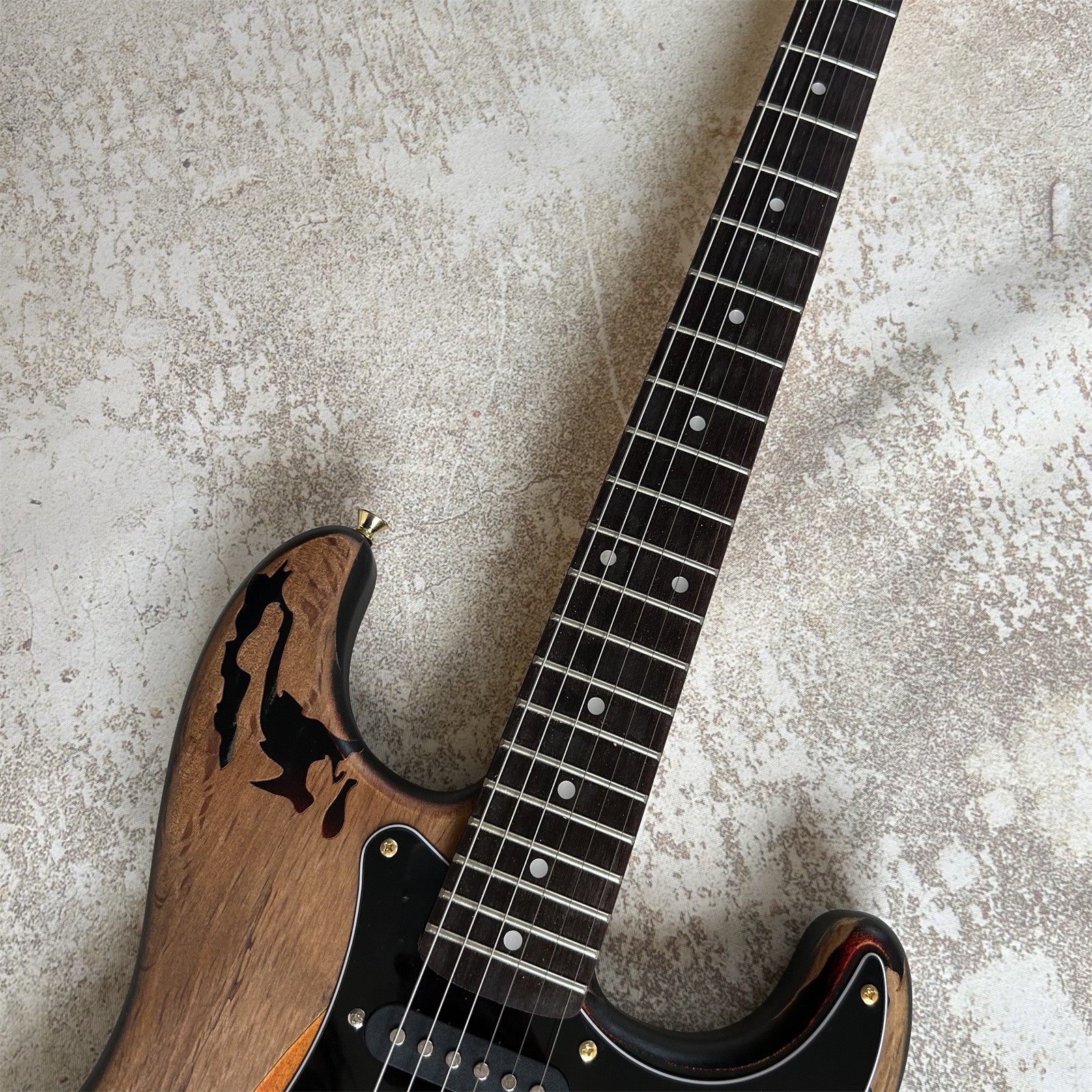 US Warehouse Custom ST Ruins SRV Electric Guitar Tremolo Bridge Alder Body
