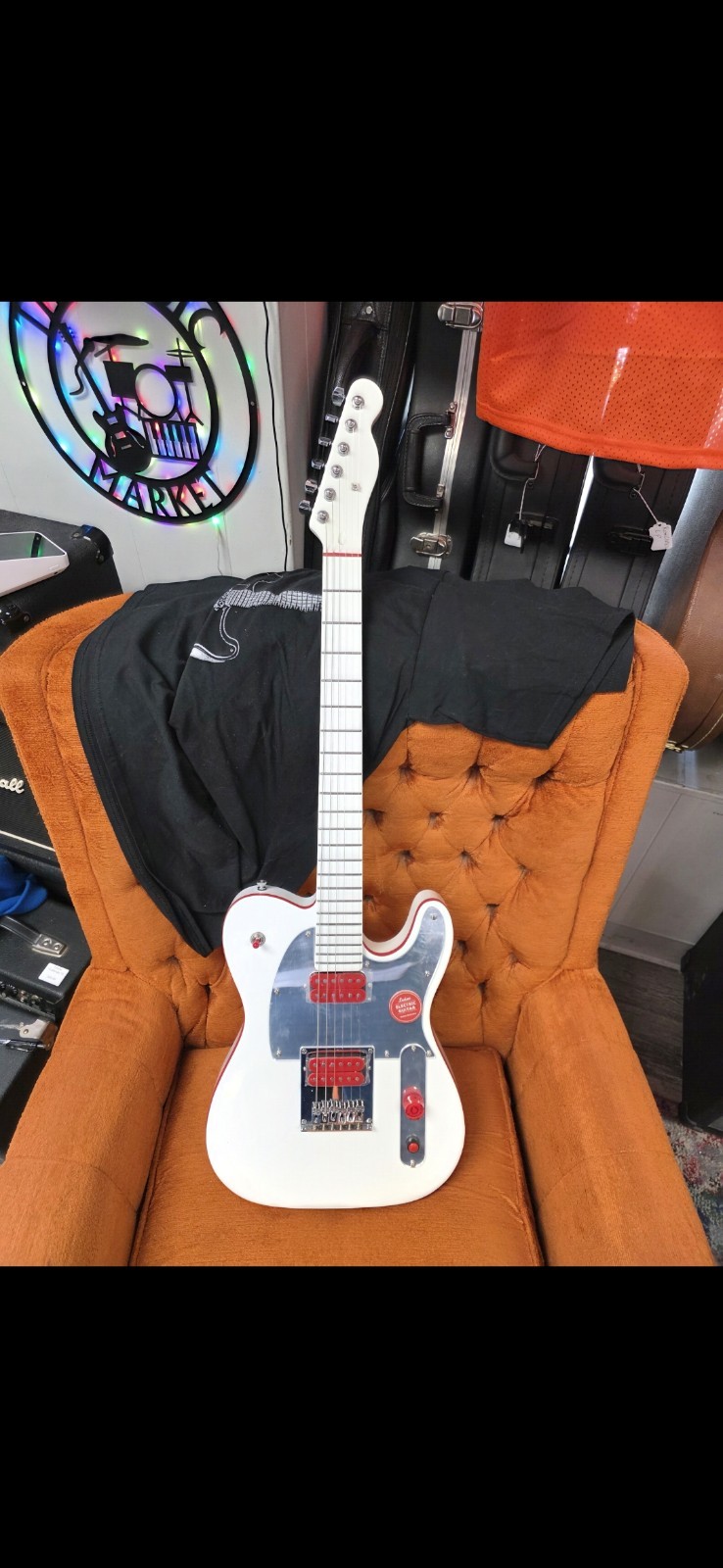 John 5 Ghost Style TL Electric Guitar Red Kill Switch HH Pickup Solid Body