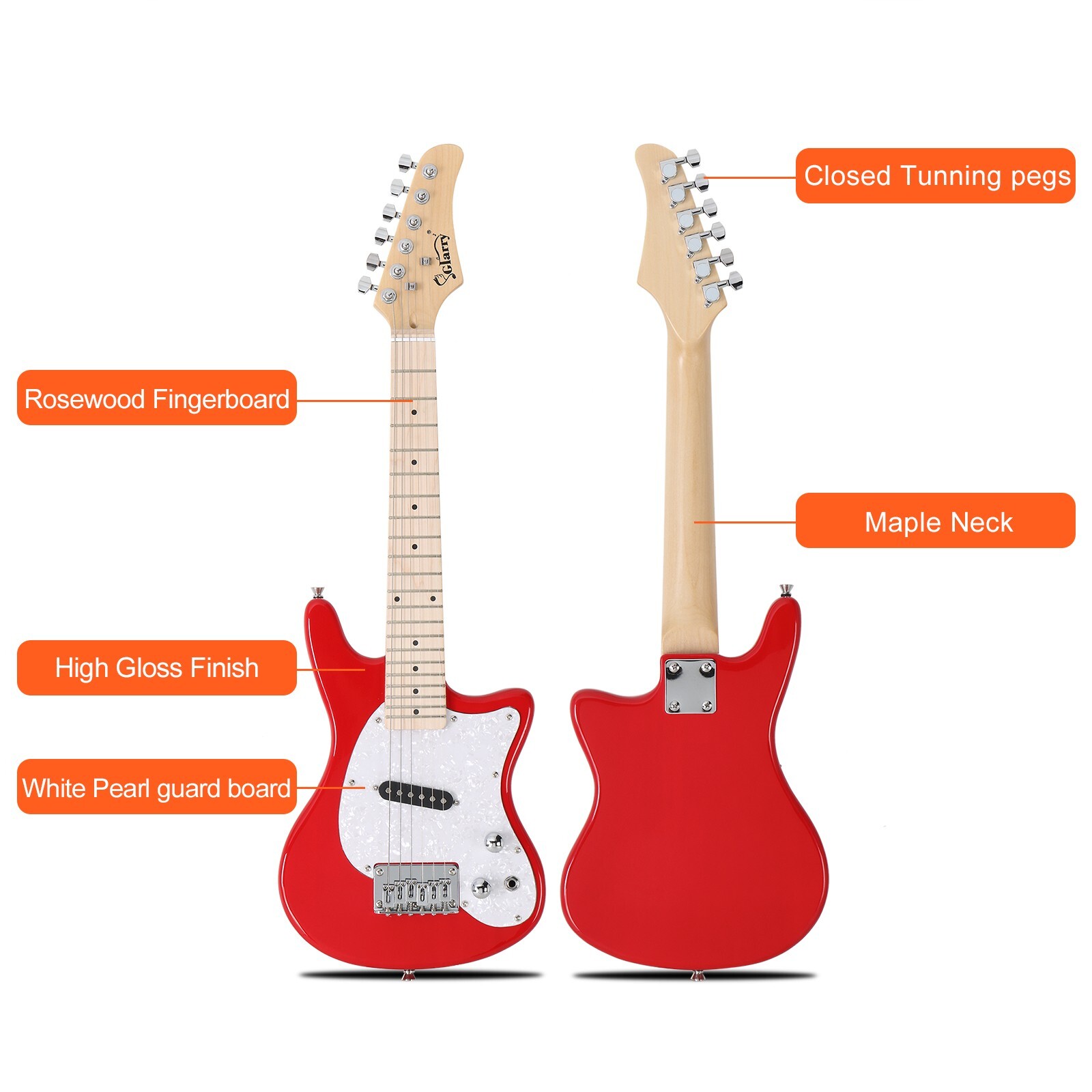 30″ Kids Maple Fingerboard Electric Guitar w/Amplifier Bag String Shoulder Strap