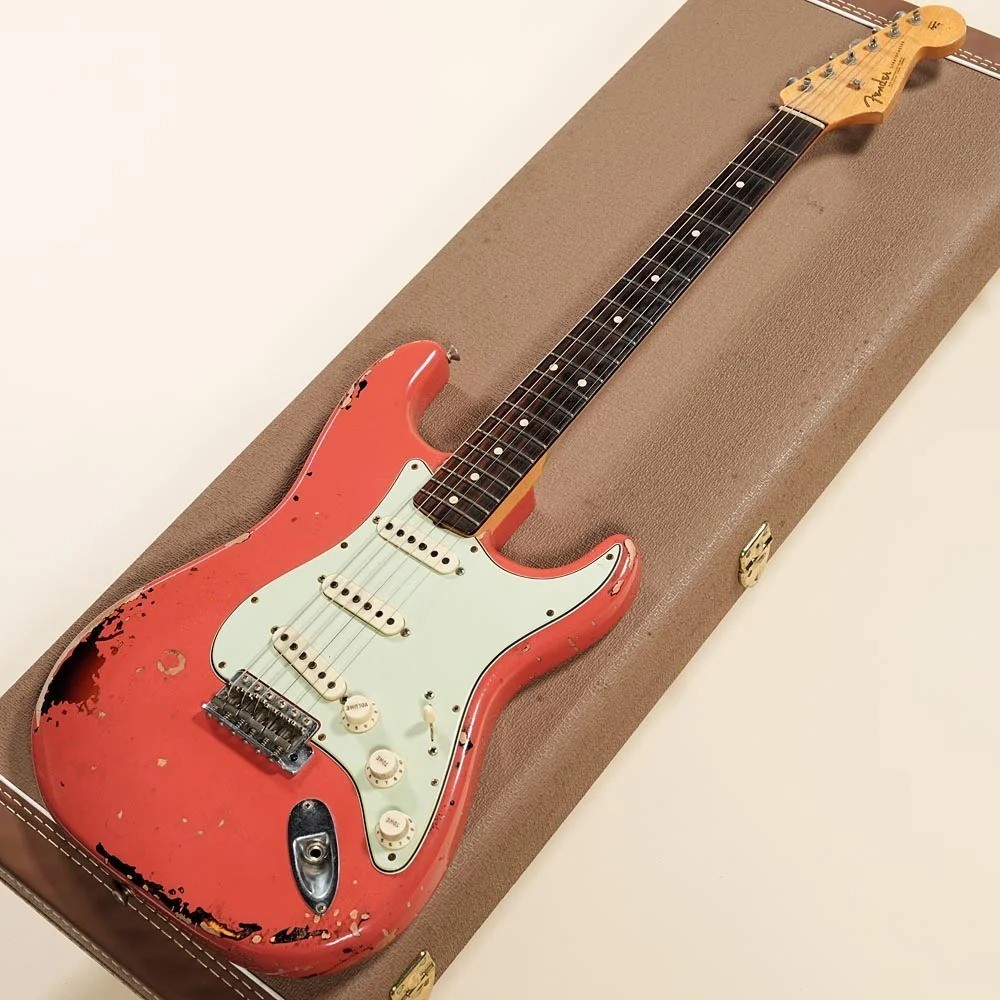 Fender Custom Shop Michael Landau 1963 Strat Fiesta Red Over 3-Color Sunburst