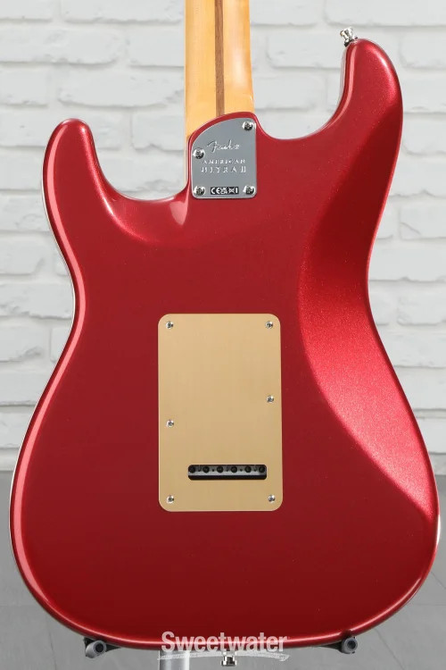 Fender American Ultra II Stratocaster HSS Electric Guitar – Sinister Red, Ebony