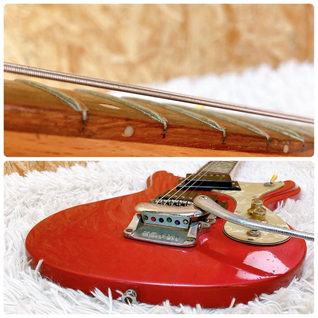 Morales Mosrite Type Electric Guitar Red MIJ Japan Vintage Zen-On 1960s-70s