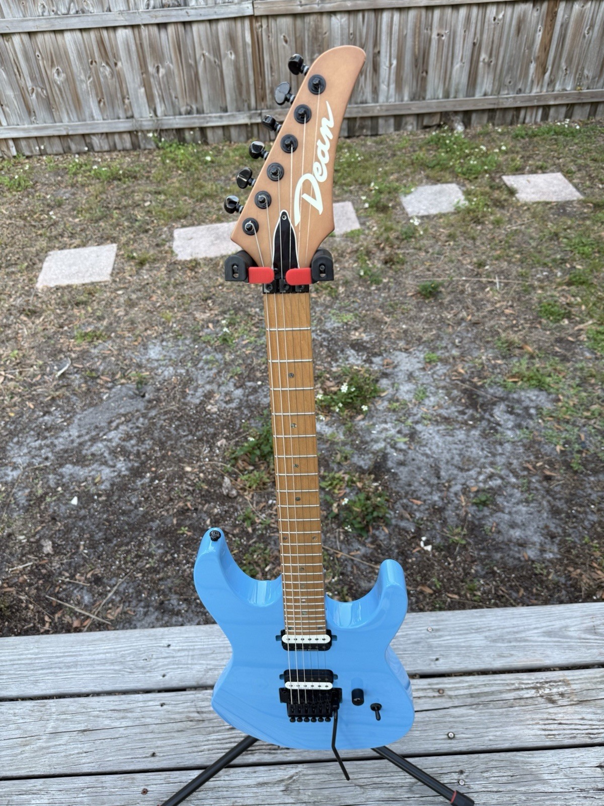 Dean MD24 Floyd Roasted Maple 2021 – Vintage Blue Dean Guitar W/Case Jumbo Frets