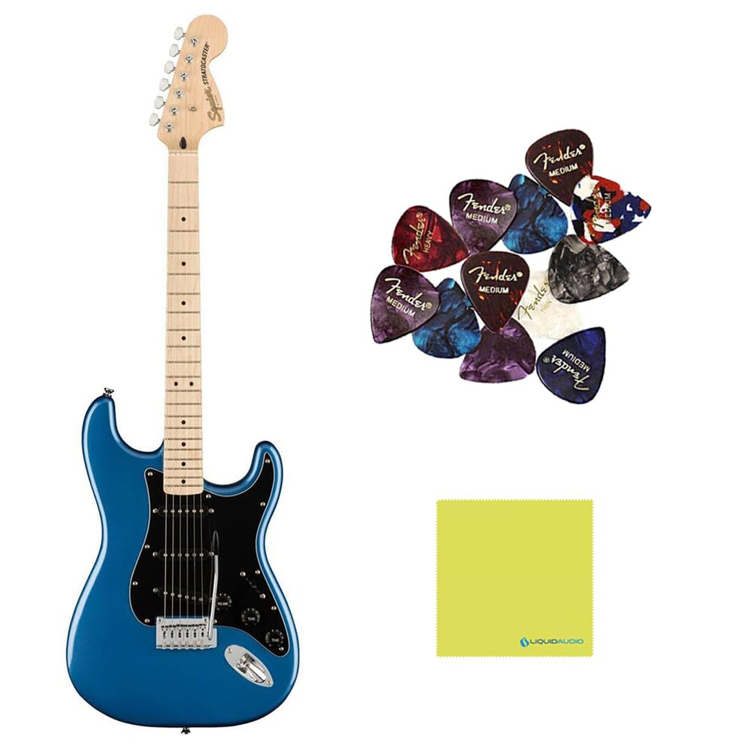 Squier Affinity Series Stratocaster, Maple Fingerboard, Lake Placid Blue – 03…