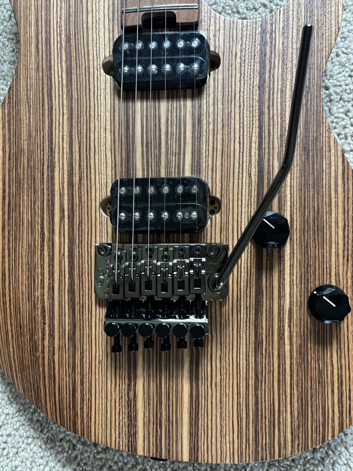 EVH Wolfgang WG Standard Exotic Zebrawood Electric Guitar, Natural Finish
