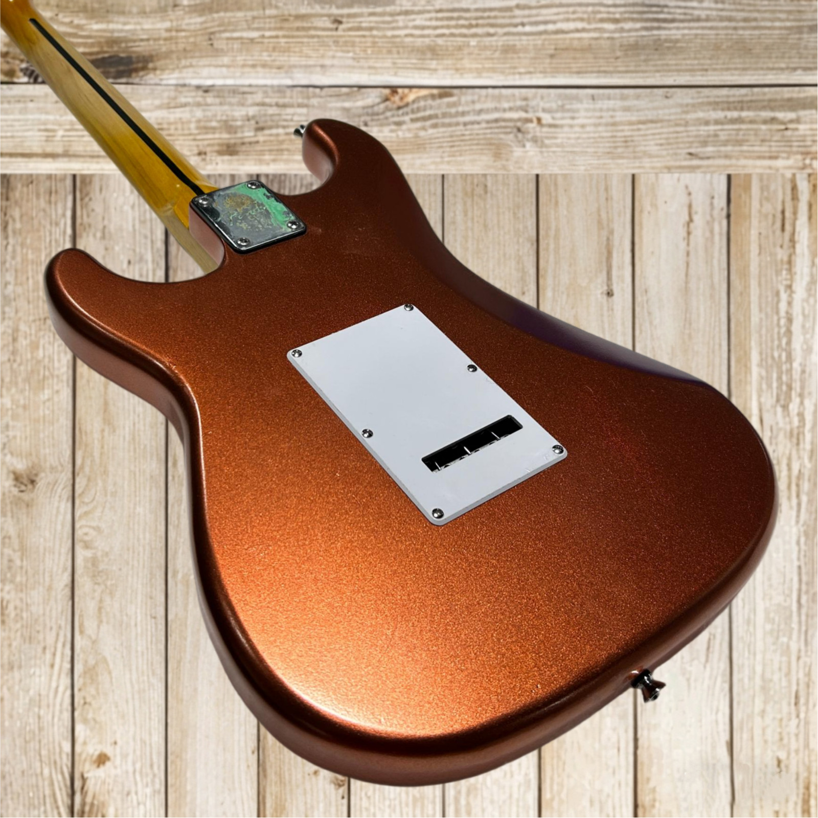 Aged ST Electric Guitar Metallic Orange Color Alder Body Rosewood Fretboard