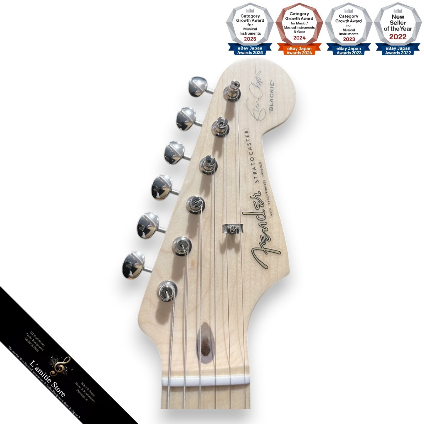 Fender Eric Clapton Signature Stratocaster Black Electric Guitar Mid Boost