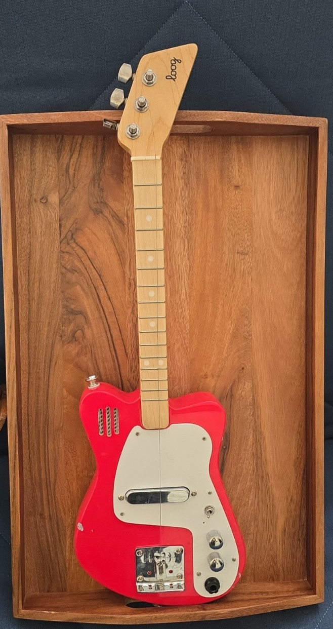 Loog Mini Electric Guitar 3-String Red, Part