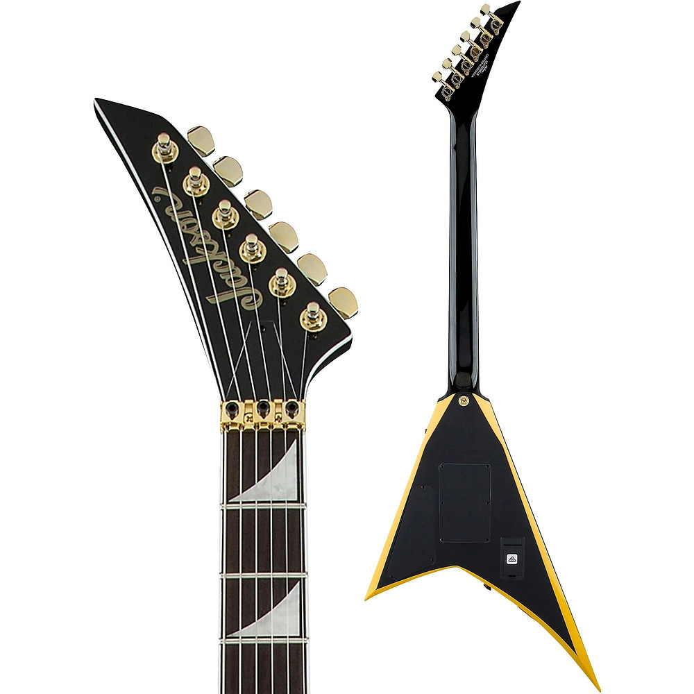 Jackson X Series Rhoads RRX24 Electric Guitar Black with Yellow Bevels