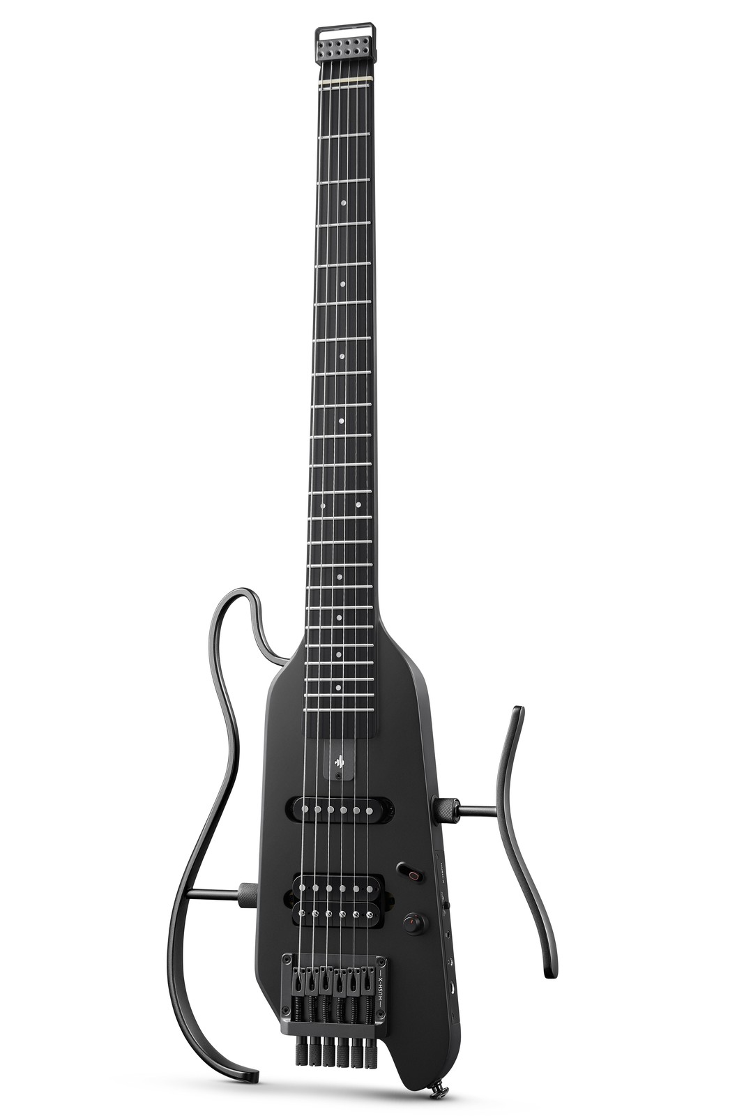 Donner HUSH X Electric Guitar Bundle With Gig Bag All Accessories | Black